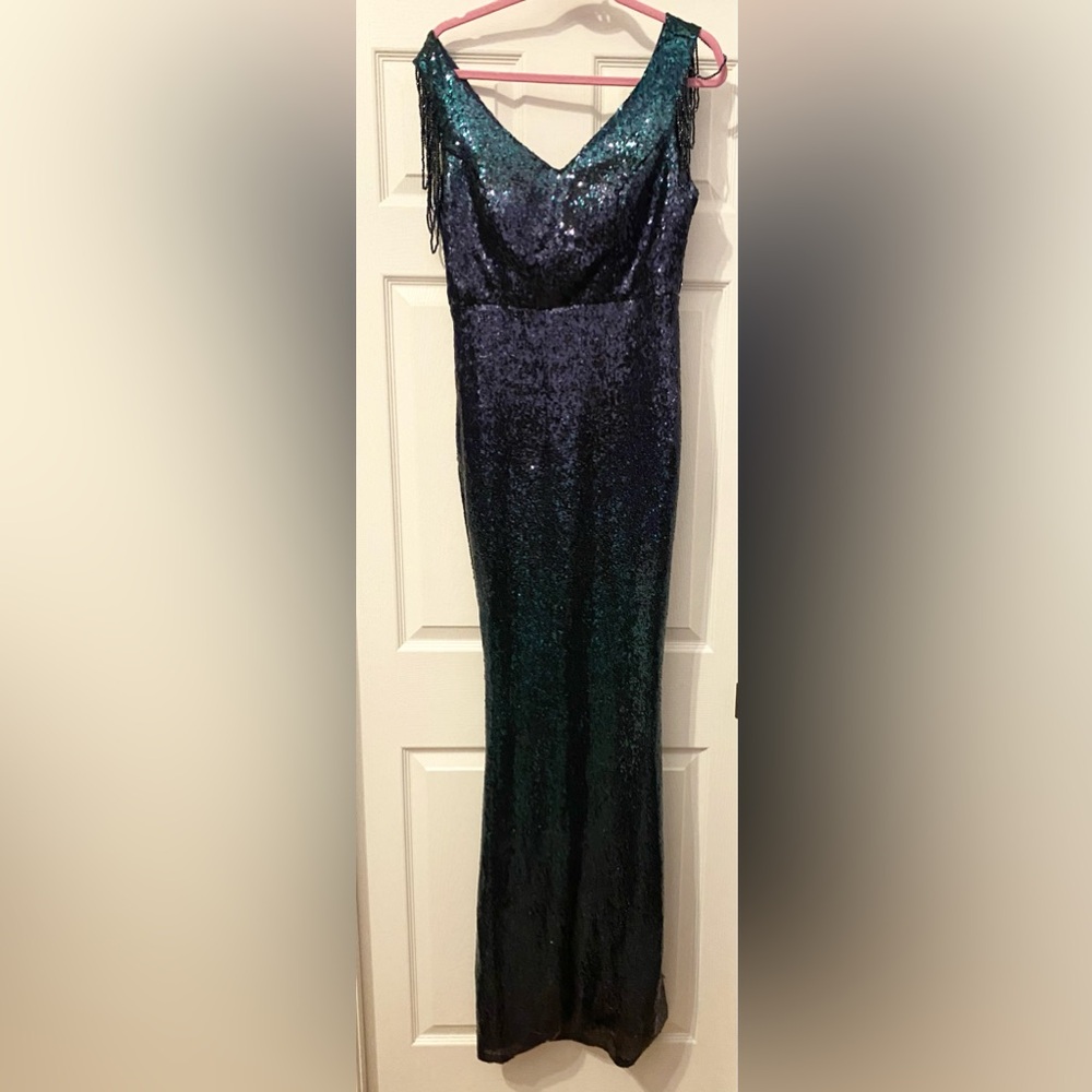 Never Worn Green Sequin Large Evening Gown